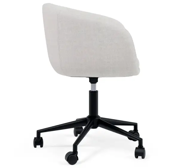 Silla de oficina giratoria tapizada gris claro Zonari