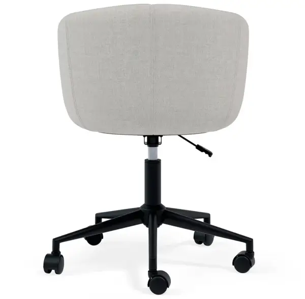 Silla de oficina giratoria tapizada gris claro Zonari