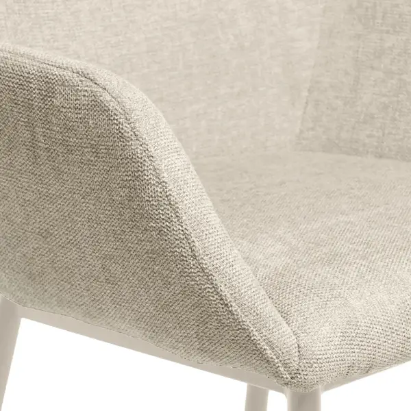 Sillón tapizado beige metal beige Bellasia