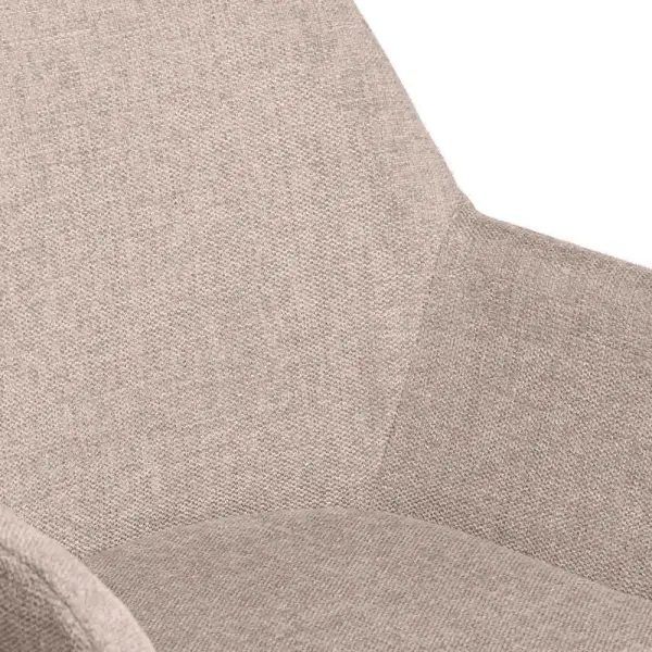 Sillón tapizado beige metal negro Bellasia