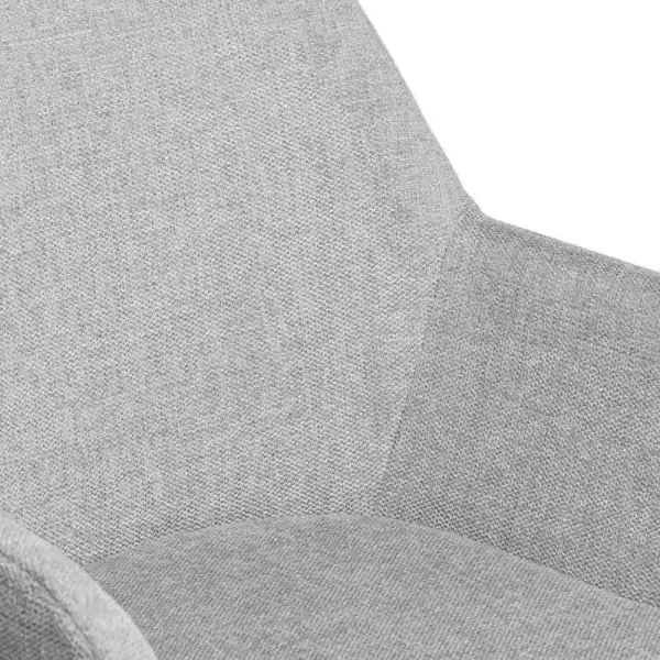 Sillón tapizado gris claro metal negro Bellasia