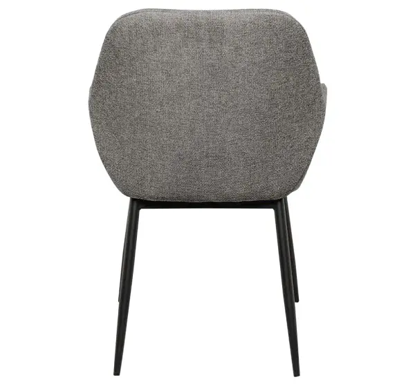 Sillón tapizado gris oscuro metal negro Bellasia