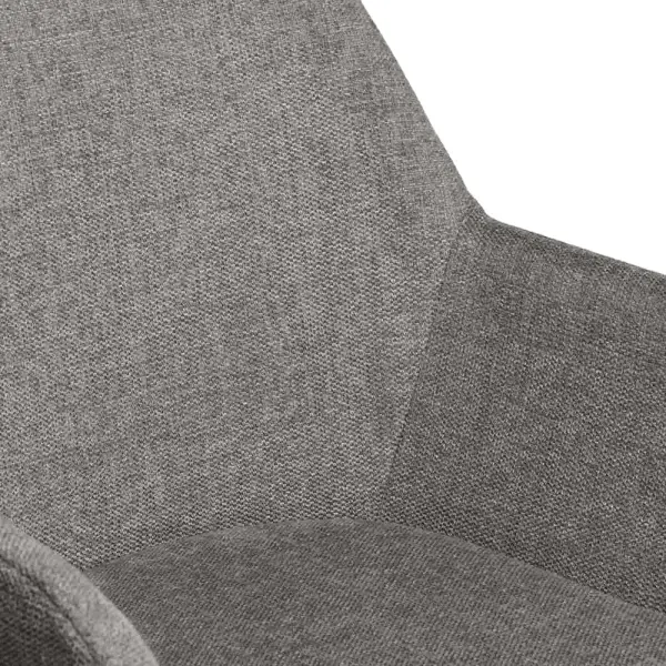 Sillón tapizado gris oscuro metal negro Bellasia