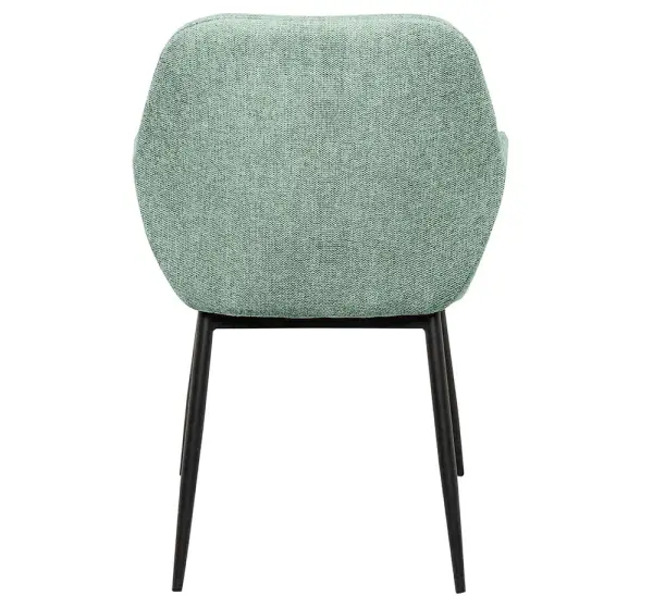 Sillón tapizado menta metal negro Bellasia