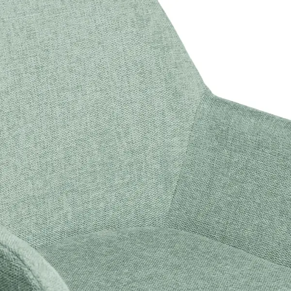 Sillón tapizado menta metal negro Bellasia