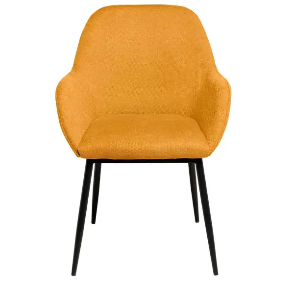 Sillón tapizado mostaza metal negro Bellasia
