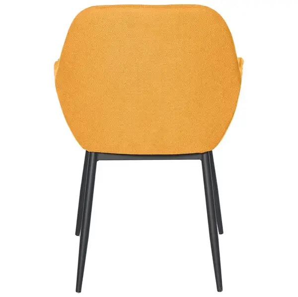 Sillón tapizado mostaza metal negro Bellasia