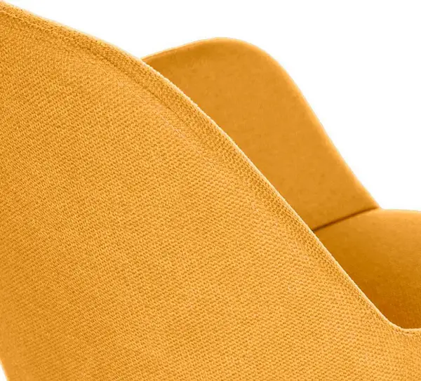 Sillón tapizado mostaza metal negro Bellasia