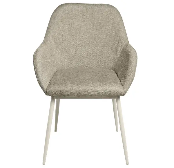 Sillón tapizado taupe metal beige Bellasia