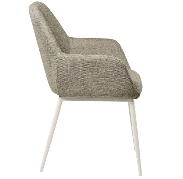 Sillón tapizado taupe metal beige Bellasia