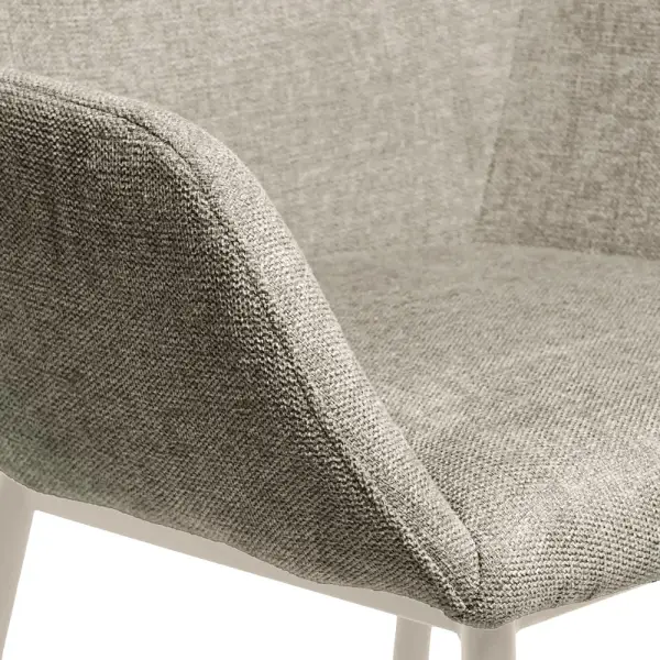 Sillón tapizado taupe metal beige Bellasia