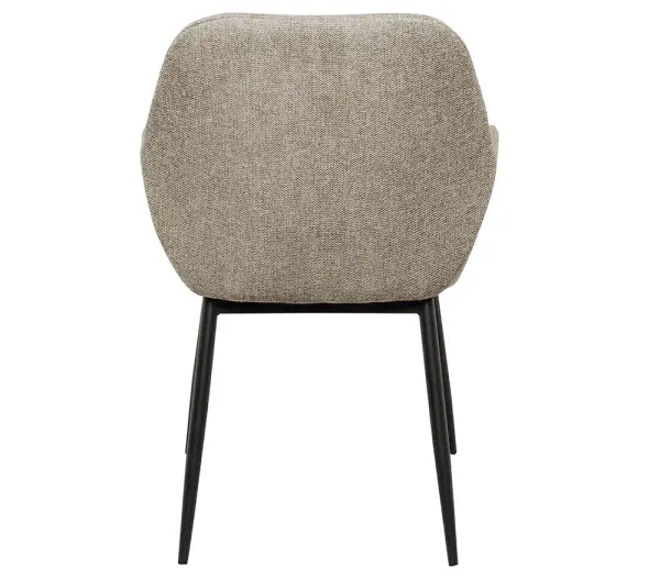 Sillón tapizado taupe metal negro Bellasia