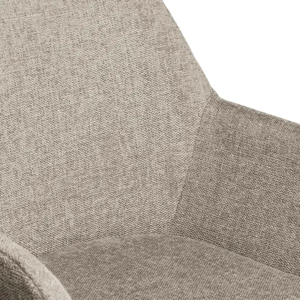 Sillón tapizado taupe metal negro Bellasia