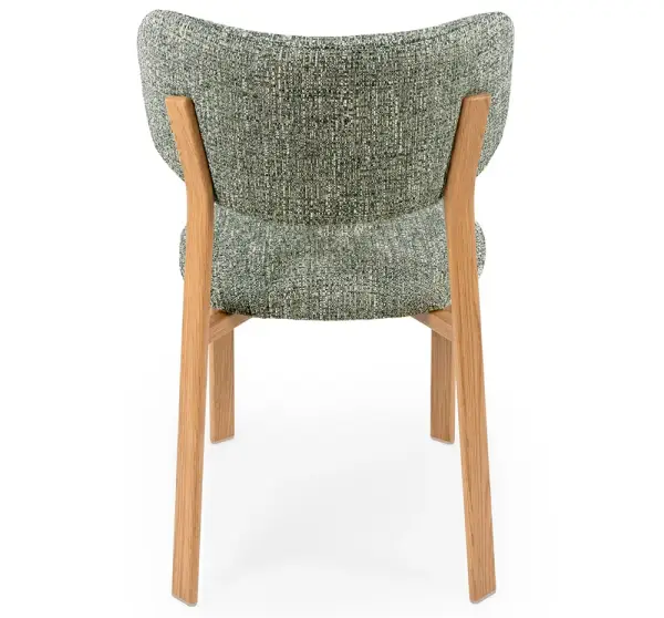 Silla roble tapizada verde Muri