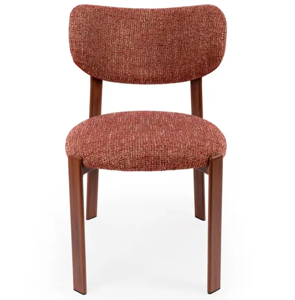 Silla nogal tapizada terracota Muri
