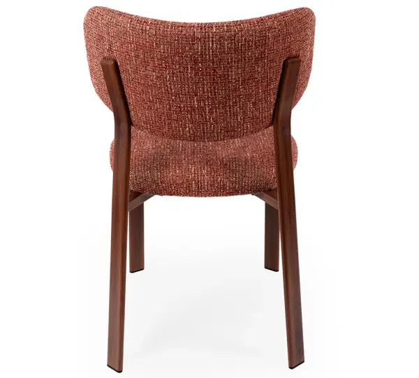Silla nogal tapizada terracota Muri