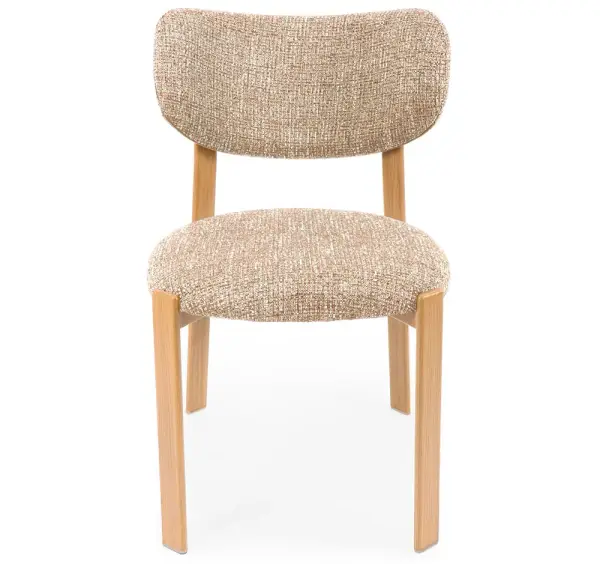 Silla roble tapizada taupe Muri