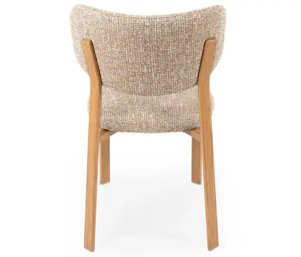 Silla roble tapizada taupe Muri