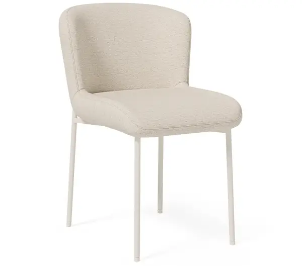 Silla tapizada beige metal beige Zeyo