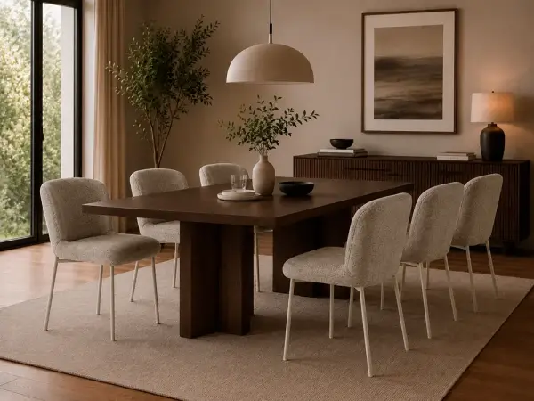 Silla tapizada taupe metal beige Zeyo