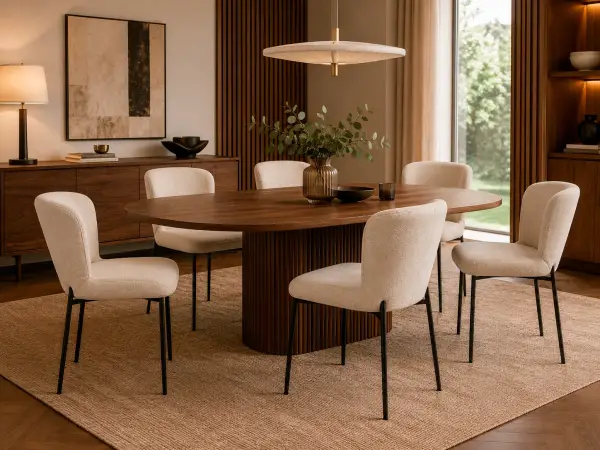 Silla tapizada beige metal negro Zeyo