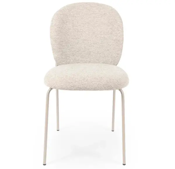 Silla tapizada beige metal beige Nario