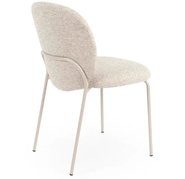 Silla tapizada beige metal beige Nario