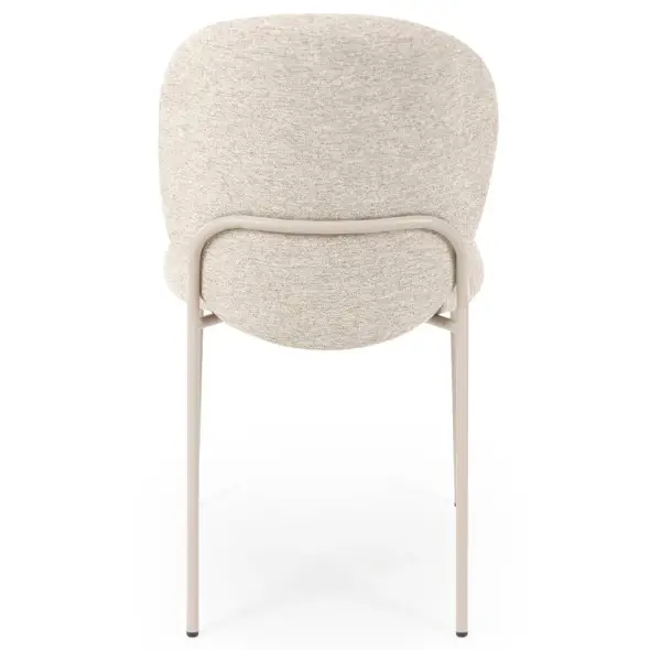 Silla tapizada beige metal beige Nario