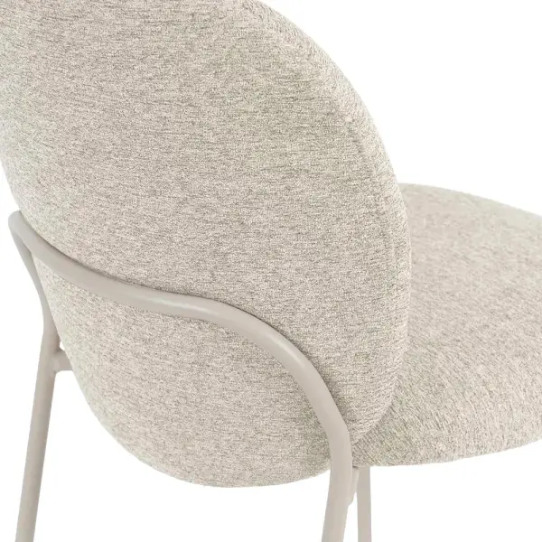 Silla tapizada beige metal beige Nario