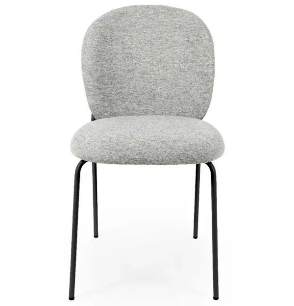 Silla tapizada gris metal negro Nario