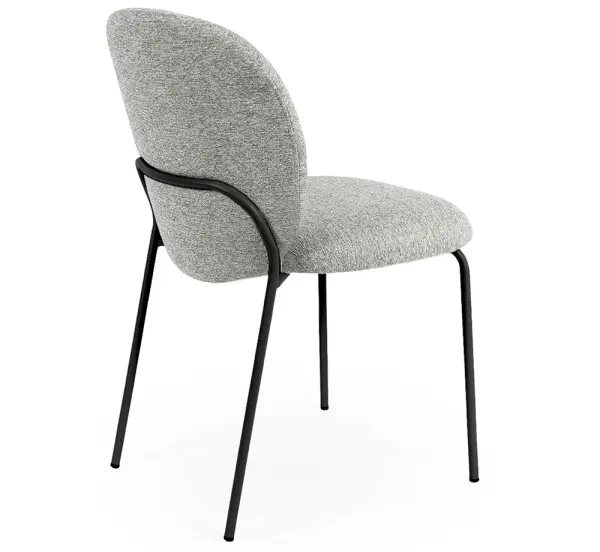 Silla tapizada gris metal negro Nario