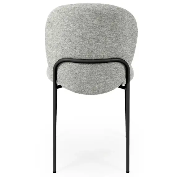 Silla tapizada gris metal negro Nario