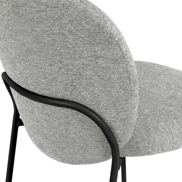 Silla tapizada gris metal negro Nario