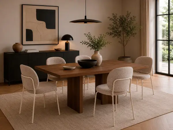 Silla tapizada taupe metal beige Nario
