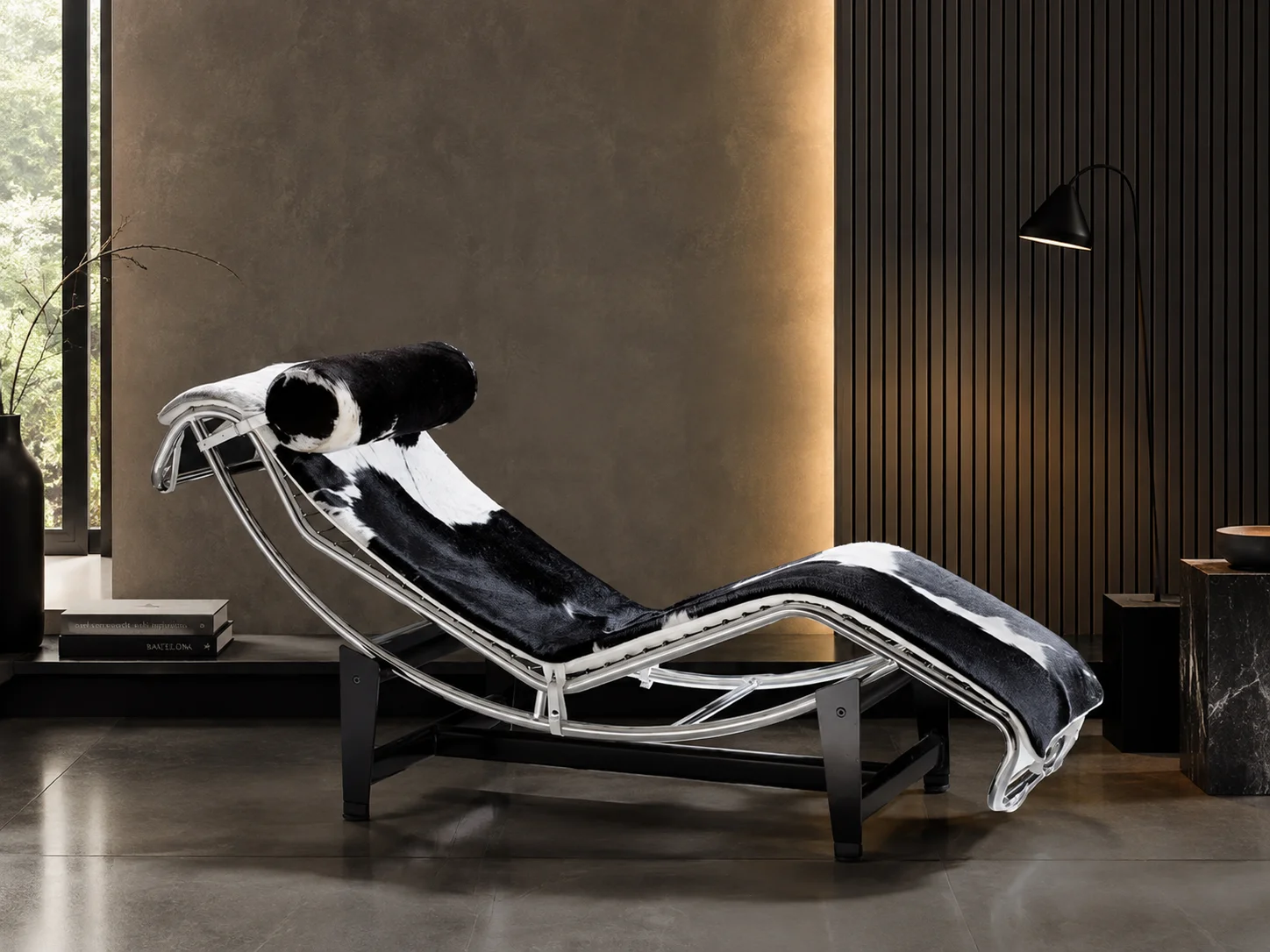 Chaise Longue piel de vaca natural