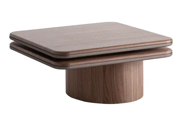 Mesa de centro giratoria de nogal Kexsby