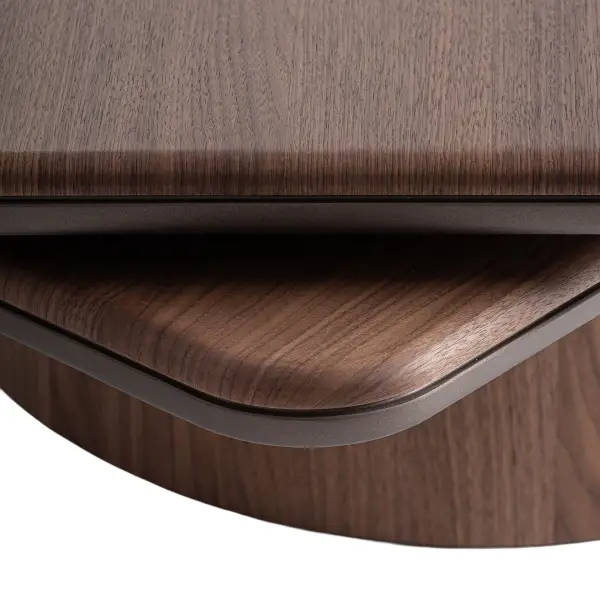 Mesa de centro giratoria de nogal Kexsby