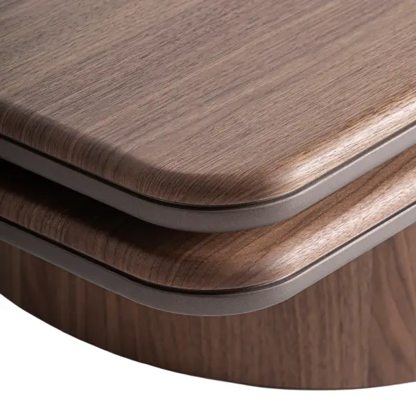 Mesa de centro giratoria de nogal Kexsby