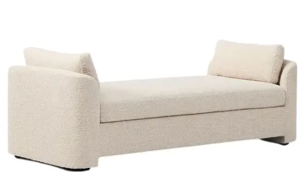 Banco pie de cama Beaumont tapizado bouclé