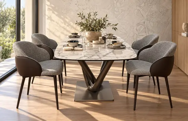 Mesa de comedor porcelánico de 180 Victory Tonin Casa