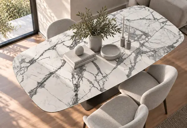Mesa de comedor porcelánico de 180 Victory Tonin Casa