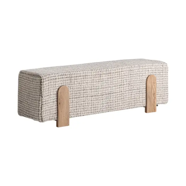 Pie de cama madera y tapizado Beccles