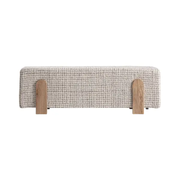 Pie de cama madera y tapizado Beccles
