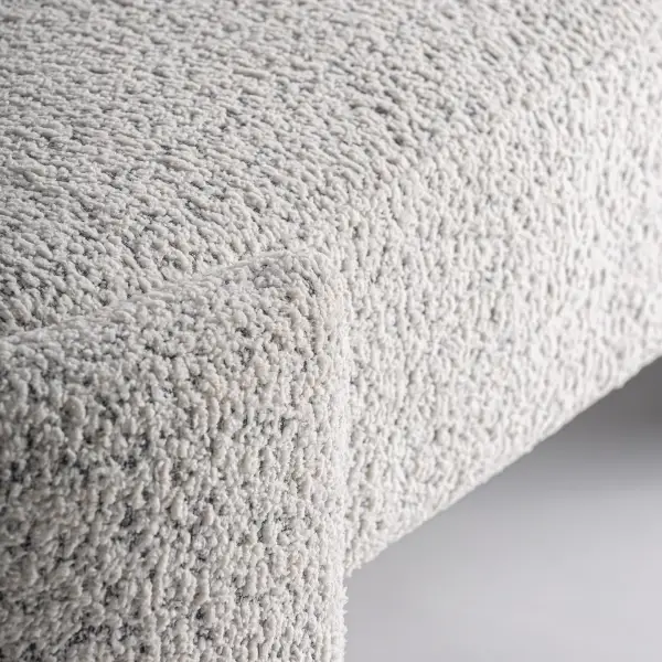 Pies de cama tapizado blanco Cades