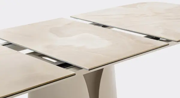 Mesa de comedor extensible metal y porcelánico Azua