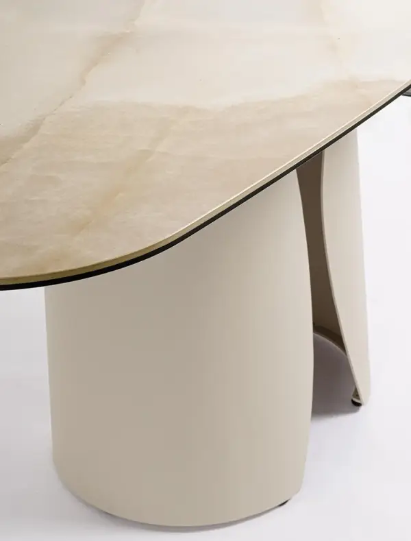 Mesa de comedor extensible metal y porcelánico Azua