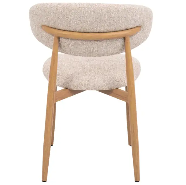 Silla tapizada beige y metal Aka Class