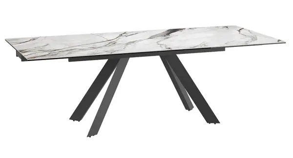 Mesa de comedor extensible metal y porcelánico Ontario