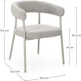 Silla C-r Giaele Warm Grey Visón