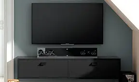 Mesa de televisión 2 puertas industrial Loft Fusion
